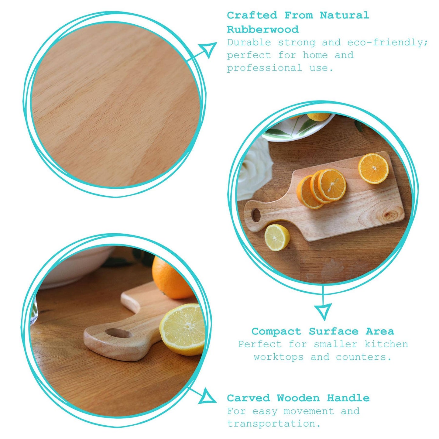 Natural Wood Chopping Board with Handle