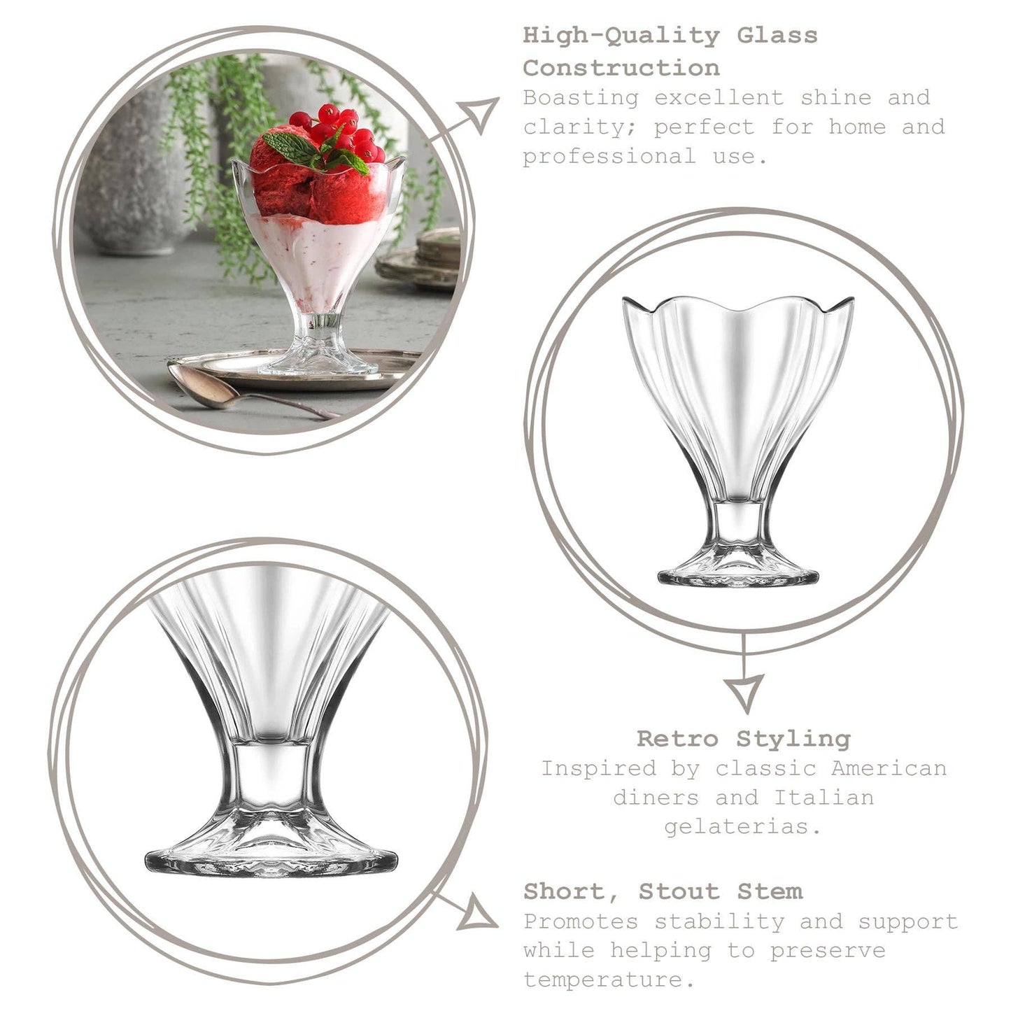 Lily Glass Ice Cream Bowl