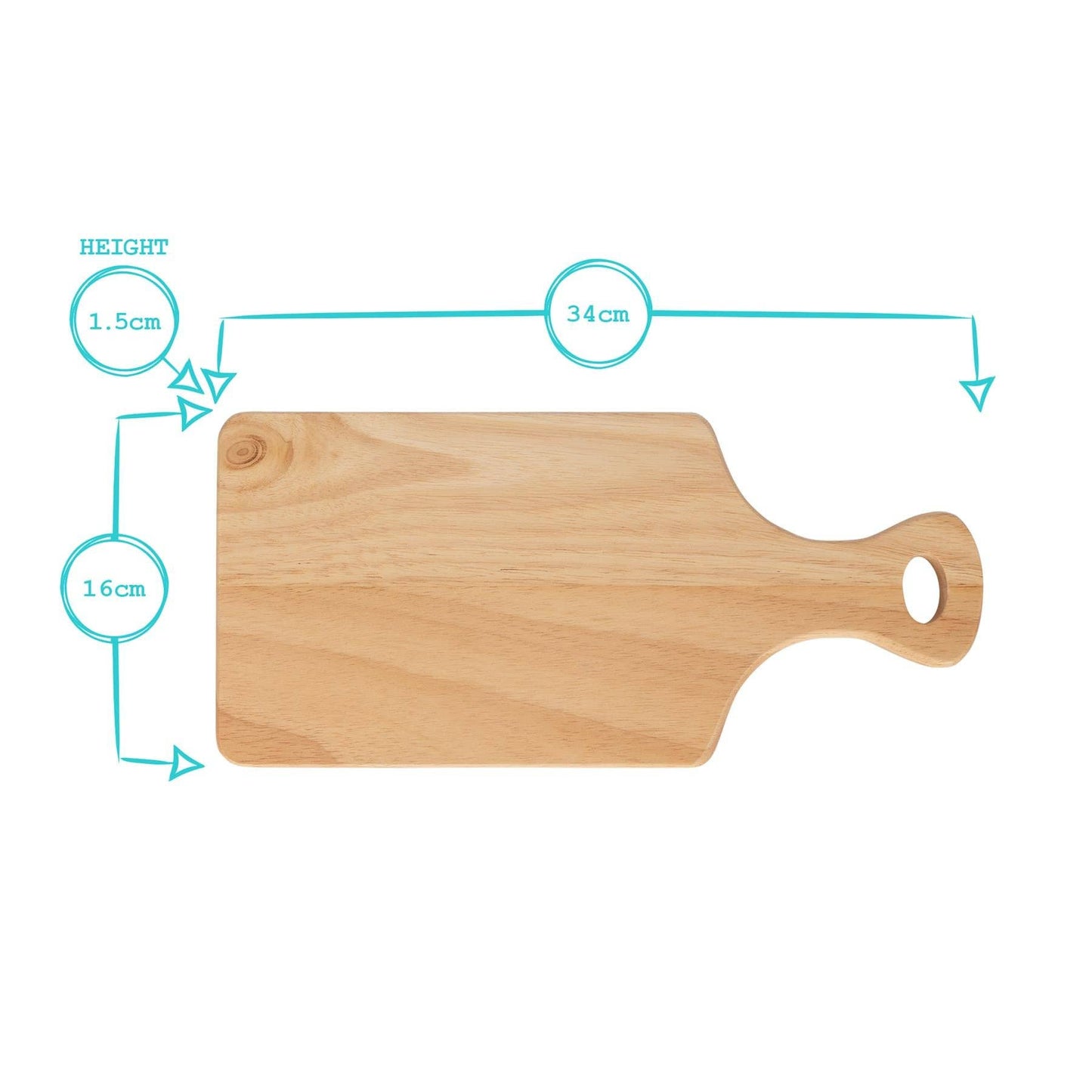 Natural Wood Chopping Board with Handle