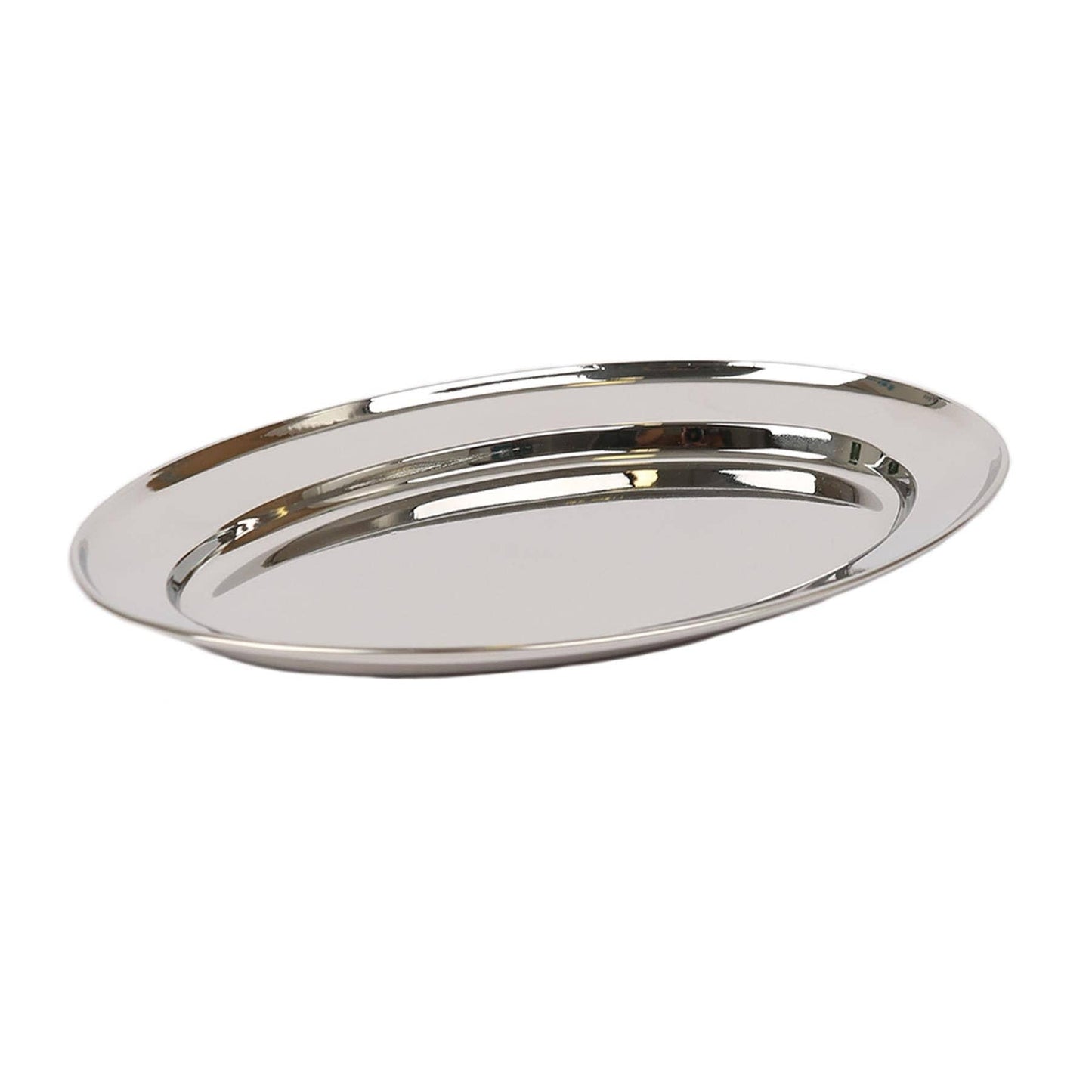 Oval Stainless Steel Serving Platter