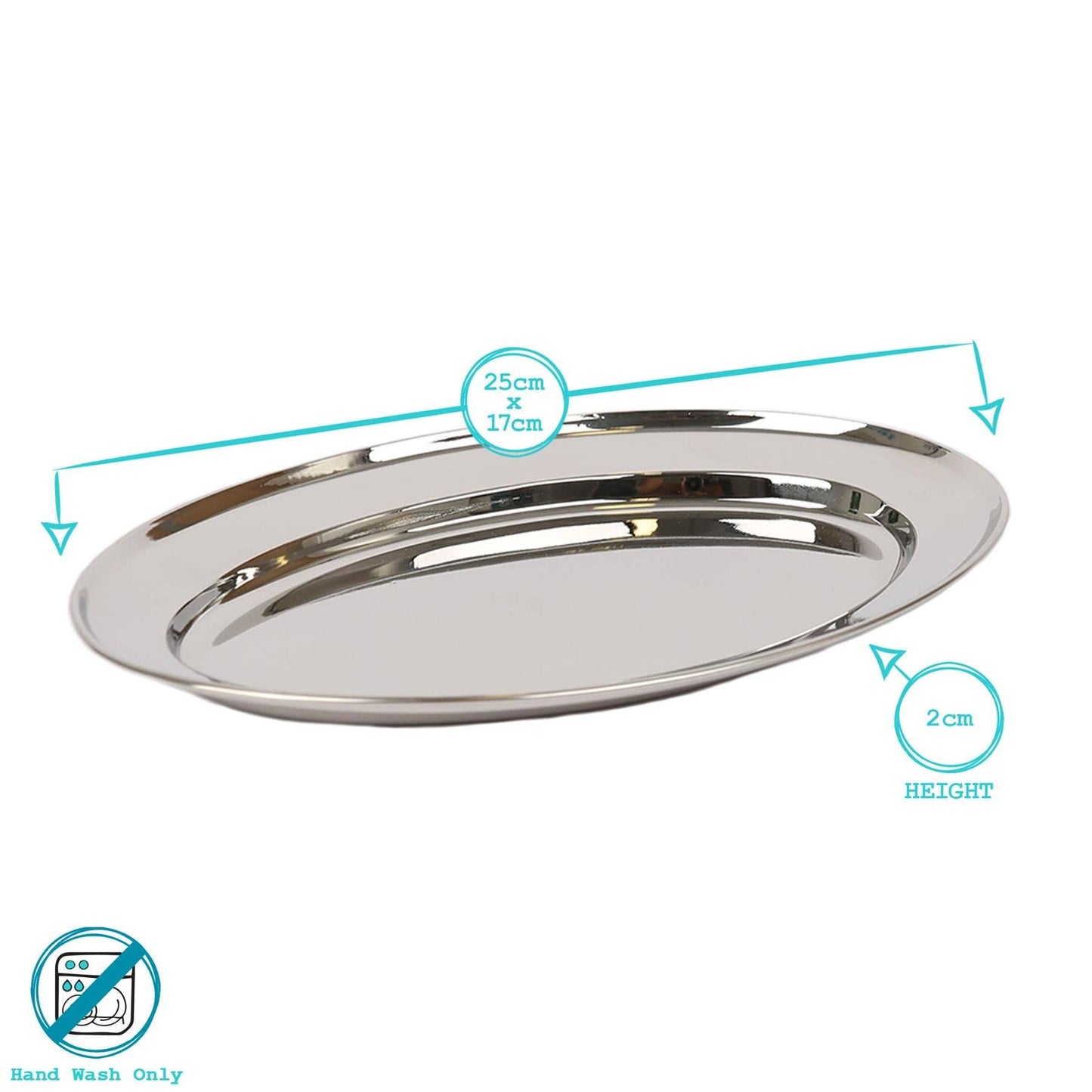 Oval Stainless Steel Serving Platter